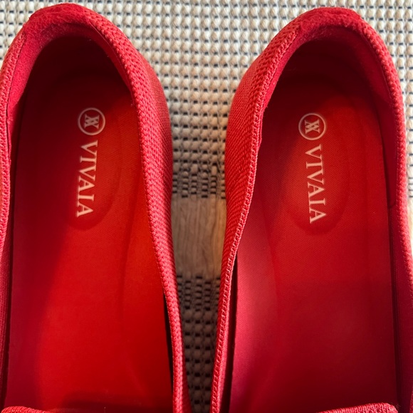 VIVAIA Audrey Women's Round-Toe Flats Slip On Red Knit Loafer Size 38/US 7.5 - Picture 6 of 11